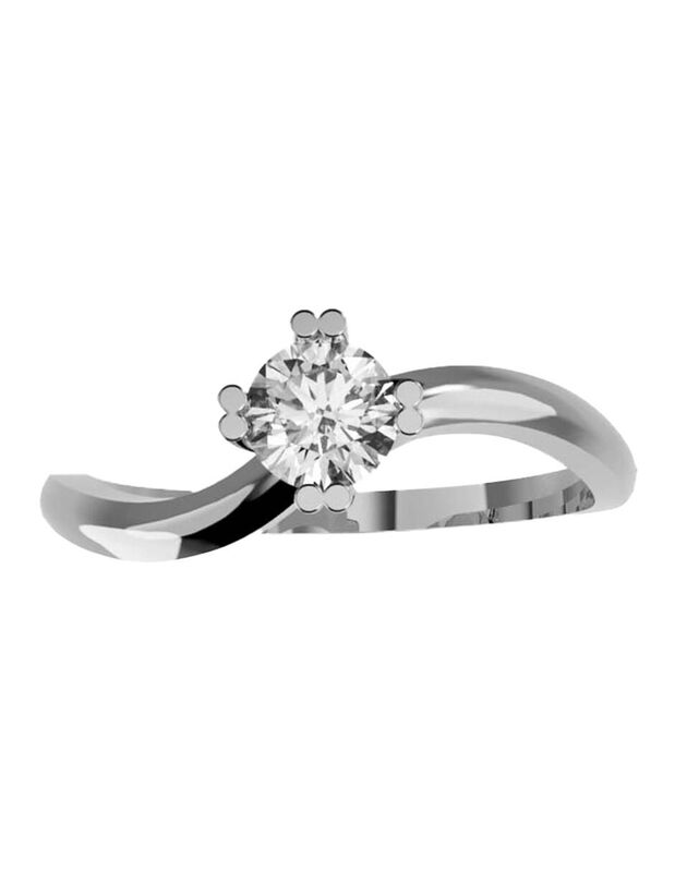 Anillo de Compromiso en Oro de 14K con Circonia... image number null