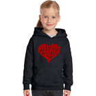 Sudadera Con Capucha Word Art Para Ni&ntilde;a - All You Need Is Love - Negro