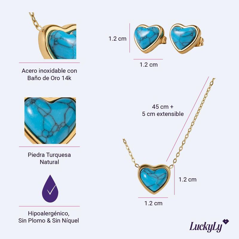 Collar LuckyLy Nadia Ba&ntilde;o de Oro 14k con Piedra... image number null