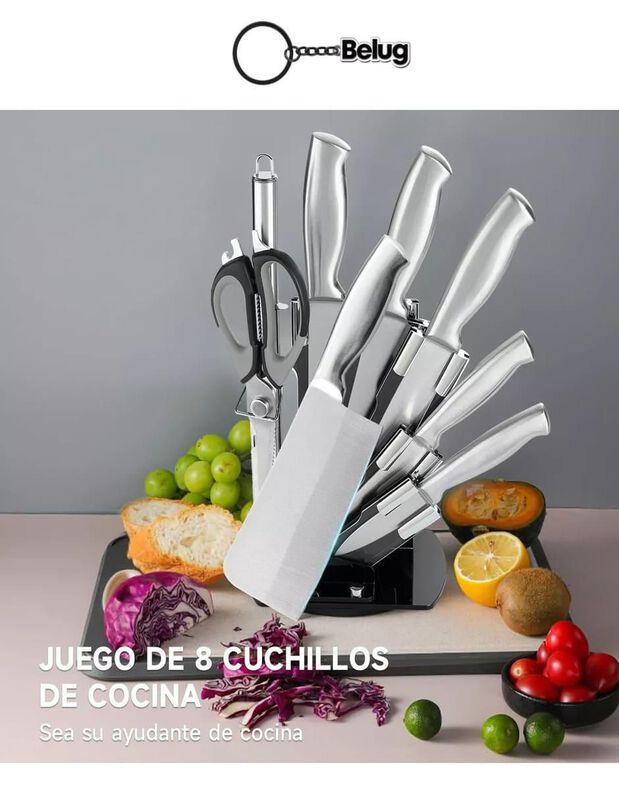 Set de cuchillos para chef Casa BIU 9 piezas image number null