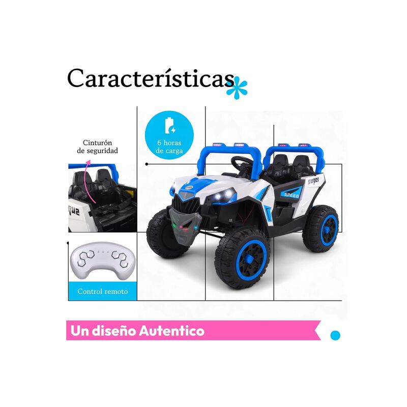 Carro El&eacute;ctrico Infantil 12v Doble Motor &middot; Cont... image number null