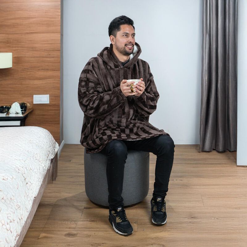 Pijama Adulto Unitalla Sudadera Cobija Caf&eacute; Osc... image number null