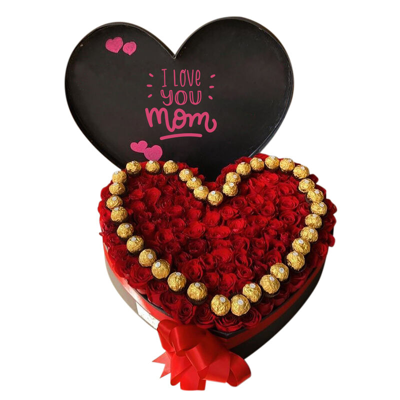 Coraz&oacute;n de 160 Rosas con Chocolates image number null
