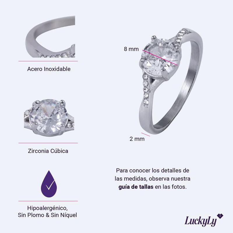Anillo de Compromiso LuckyLy Maren Acabado bril... image number null