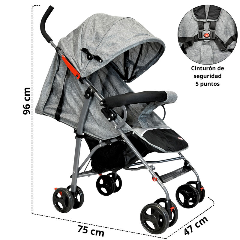 Carriola de Bast&oacute;n para Beb&eacute; Asiento Multiposic... image number null