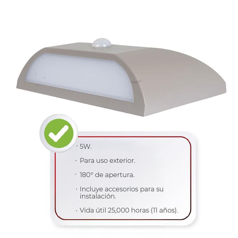 Arbotante Led De 5 W Con Sensor image number null