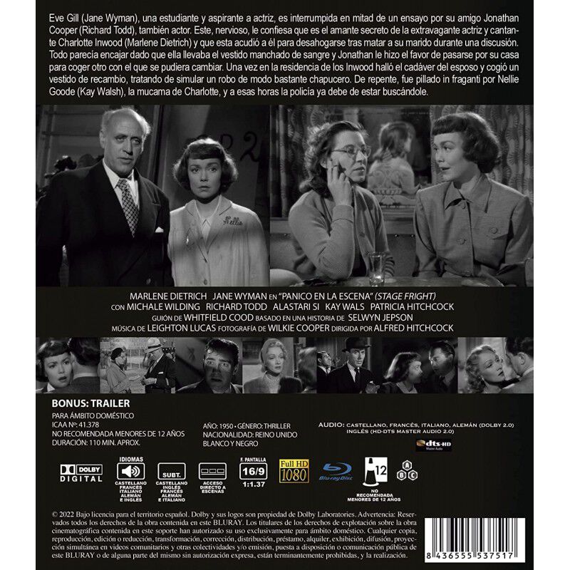 P&aacute;nico En La Escena [blu-ray] (1950) Stage Frig... image number null