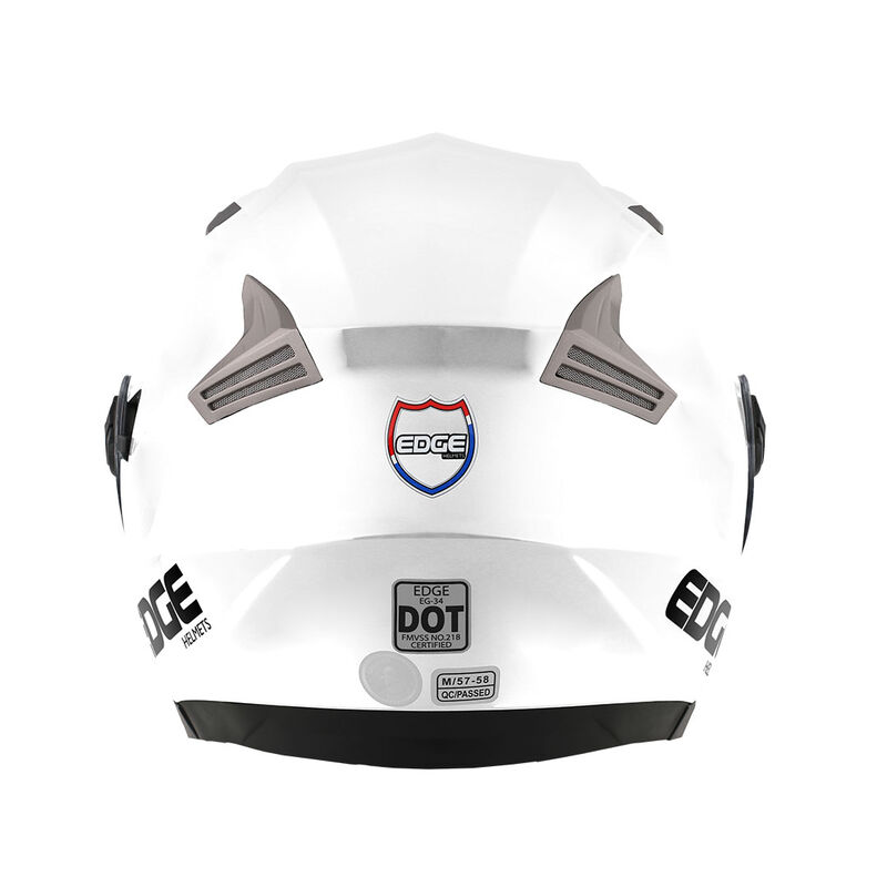 Casco Para Moto Edge Jaguar S&oacute;lido Blanco Certi... image number null