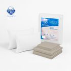 Spring Air Pack 2 Almohadas Peach Feel + Cubre Colch&oacute;n King Size Essence Impermeable + Juego de S&aacute;banas King Size Essence Color Kakhi