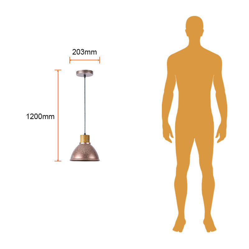 L&aacute;mpara Colgante de Metal 1.20 m de Altura, Pot... image number null