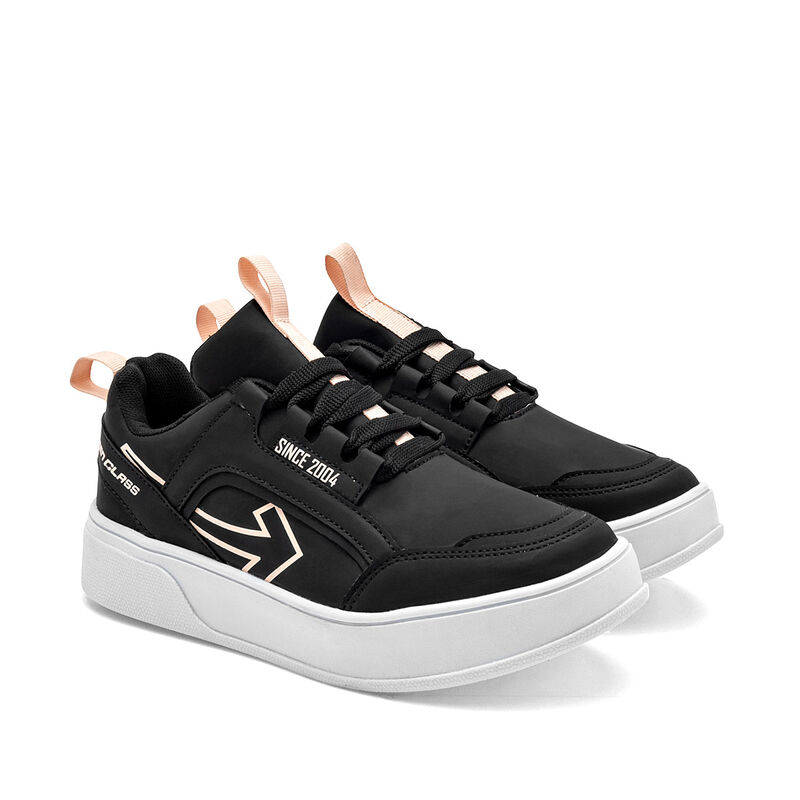 Been Class Tenis urbano para mujer negro rosa image number null