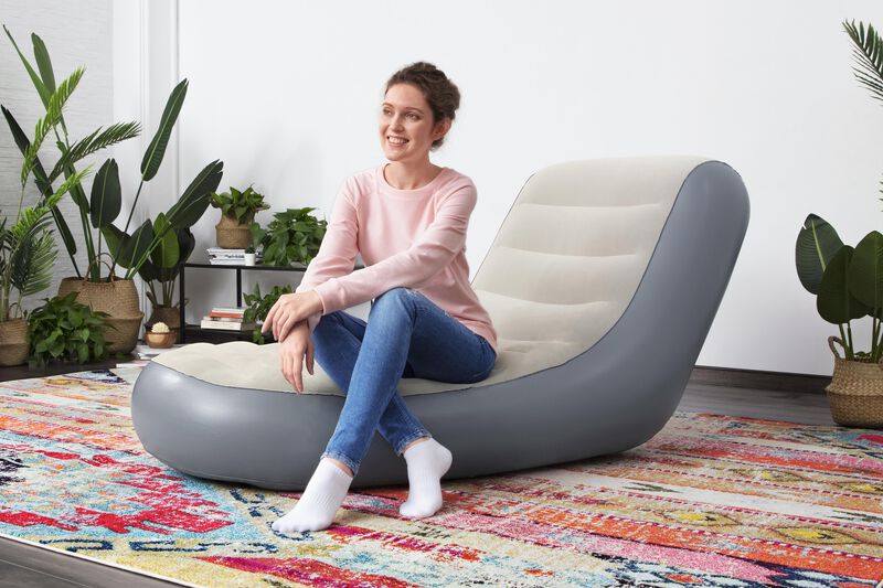 Sillon inflable 1.65x.84x.79cm gris 1mod image number null