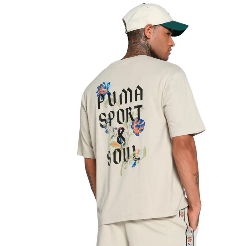 Playera Puma Floral Sport Boxy Para Hombre image number null