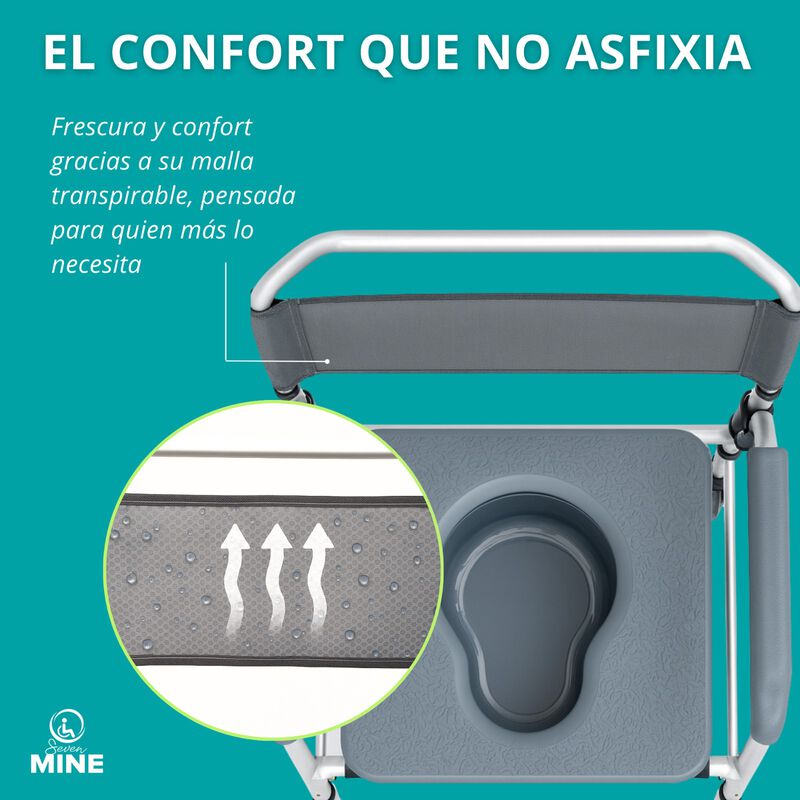 Silla para Ducha y Ba&ntilde;o con Cubeta 3 en 1 | Ple... image number null