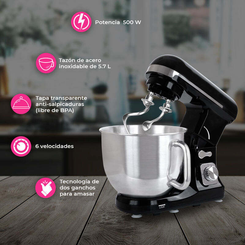 Batidora Planetaria De Pedestal Doble Gancho Ne... image number null