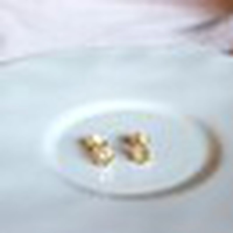 Broqueles Citrina De Plata Con Ba&ntilde;o De Oro image number null