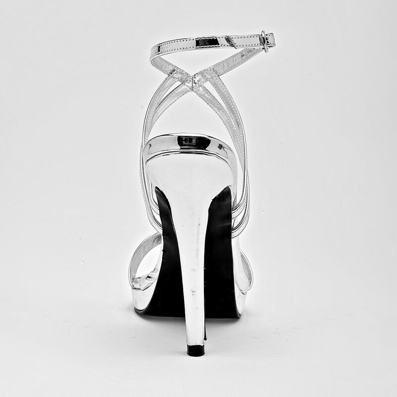 Crivelli zapatilla abierta para mujer plata cod... image number null