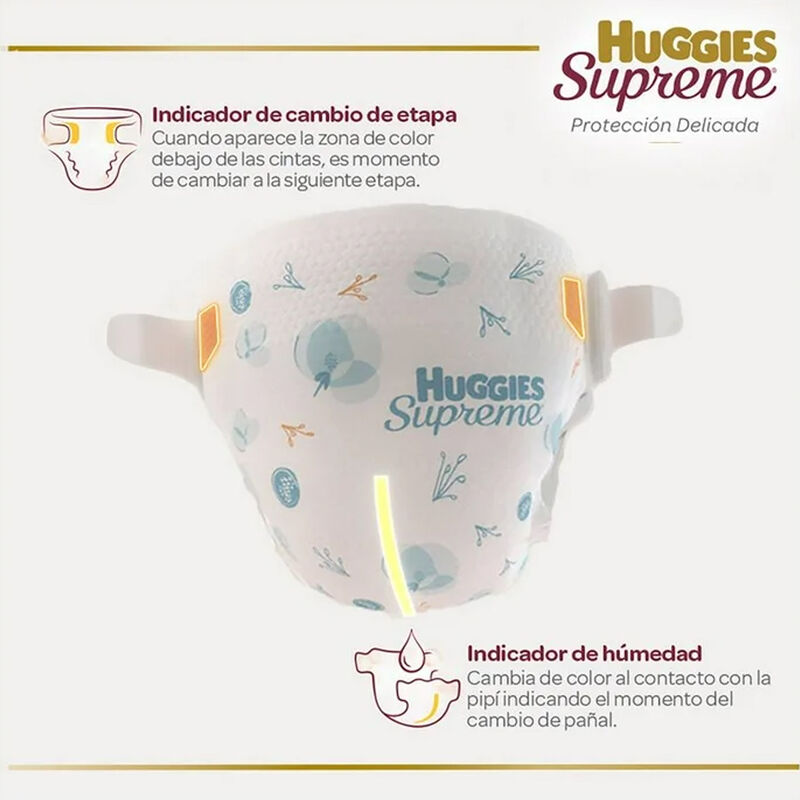 Pa&ntilde;ales Huggies Supreme Etapa 2 Unisex 90 Pa&ntilde;al... image number null