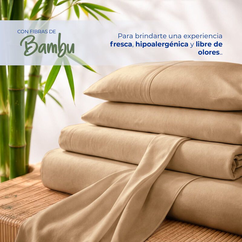 Juego De S&aacute;banas Matrimonial  Spring Air Bamboo... image number null