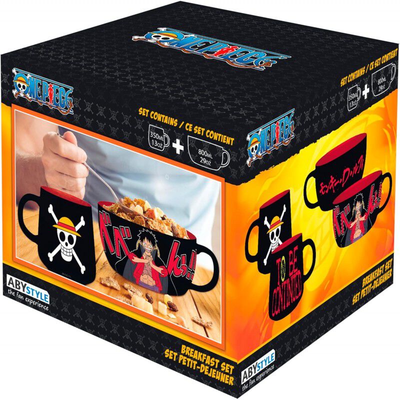 Set De Desayuno Luffy One Piece Taza + Bol Cer&aacute;... image number null