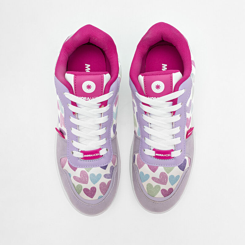 Moramora Tenis urbano para mujer lila multicolo... image number null