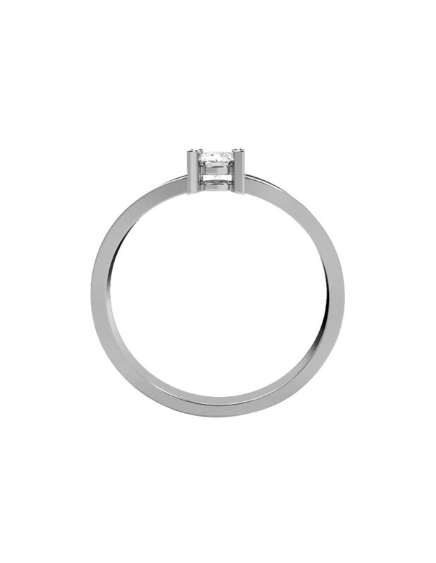 Anillo de Compromiso en Oro Rosa 10K con Circon... image number null