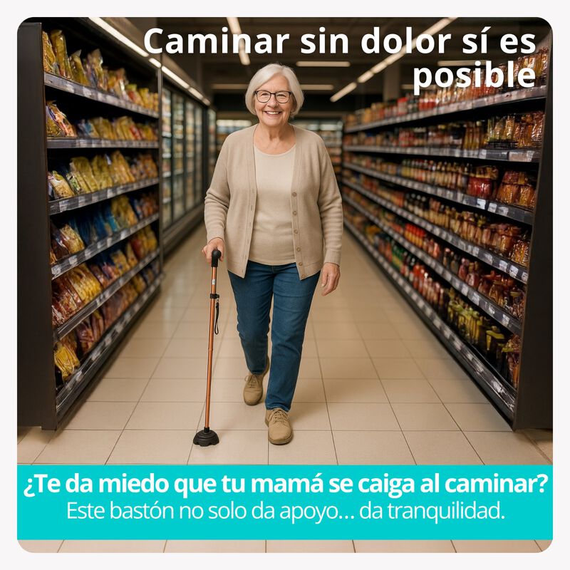 Bast&oacute;n Plegable con Luz LED | Base 360&deg; Facilit... image number null