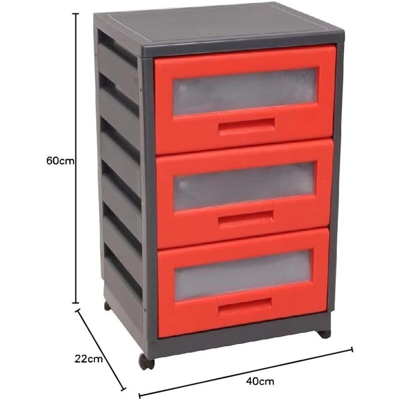 Mueble Piave Organizador De 3 Cajones , Con Rue... image number null