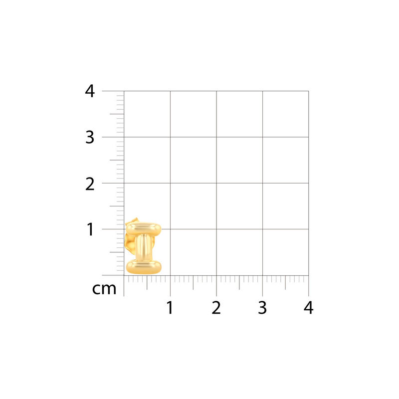 Aretes De Oro Amarillo De 10K (Letra I) image number null