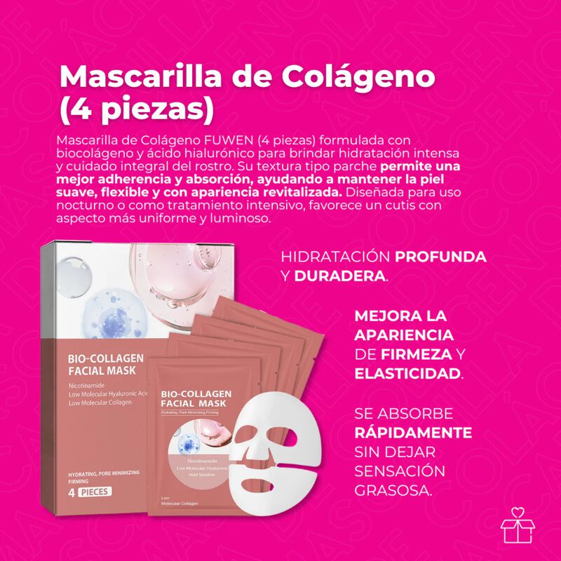 Mascarilla Facial Col&aacute;geno Beauty Bio Collagen ... image number null