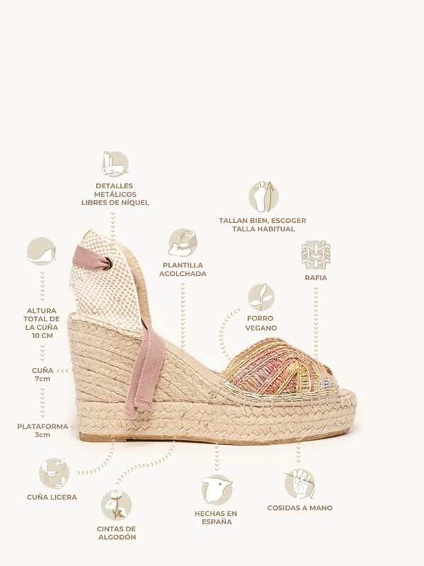 Lirio Cu&ntilde;a Alta Rafia Rosa Claro image number null