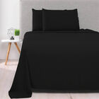 Juego King Size de Sábanas Polo One Color Negro Juego King Size de Sábanas Polo One Color Negro
