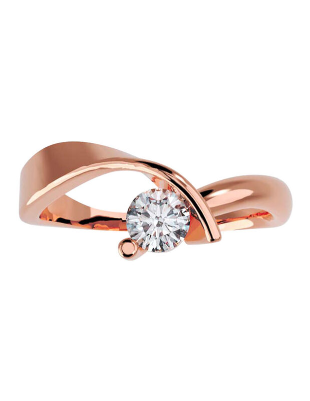 Anillo de Compromiso en Oro de 14K con Circonia... image number null