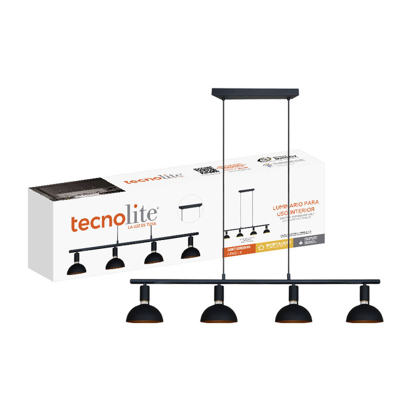 L&aacute;mpara Colgante de Metal 1.50 m de Altura, Pot... image number null