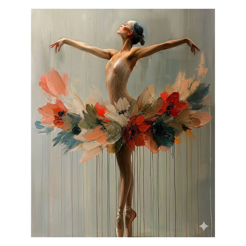 Cuadro Decorativo Impreso 90x122cm Ballet Flora... image number null
