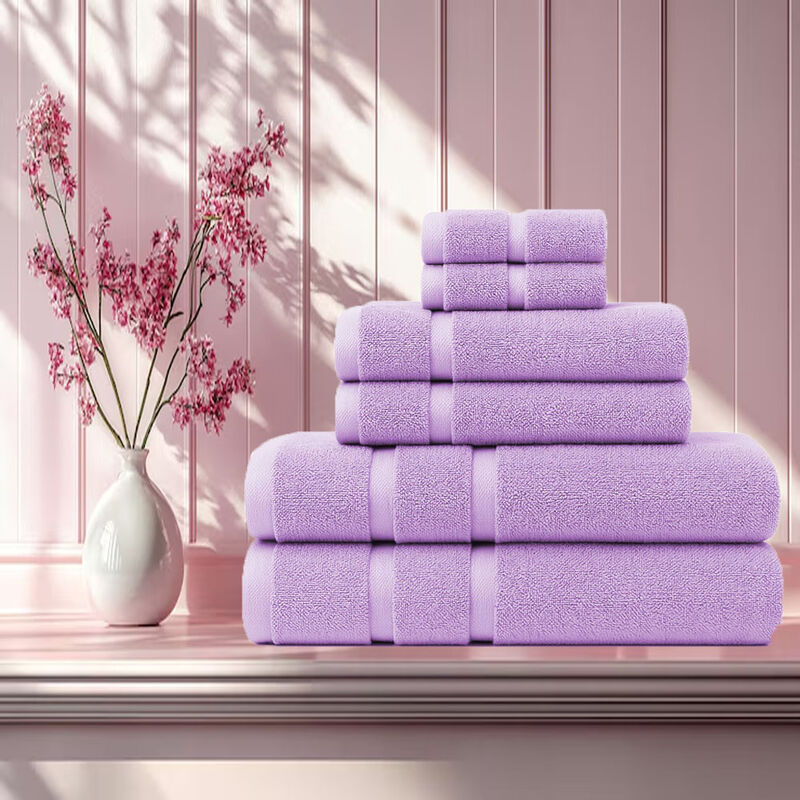 Juego de 6 Toallas de Microfibra Suaves y Absor... image number null