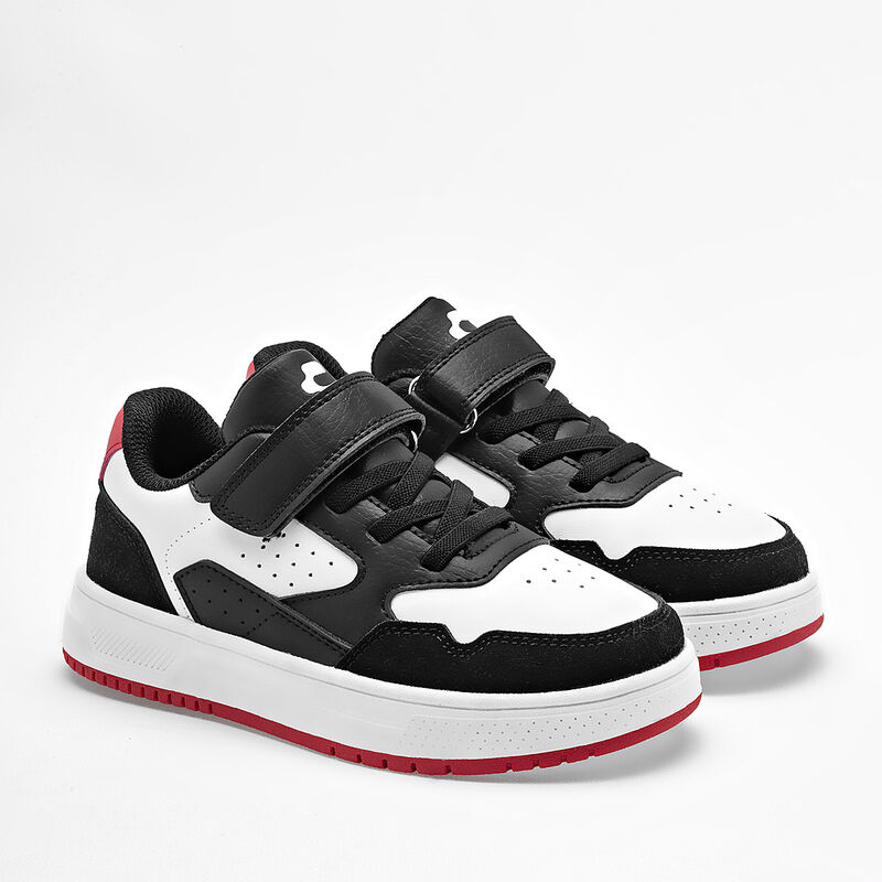 Charly Tenis urbano para ni&ntilde;o negro blanco, agu... image number null