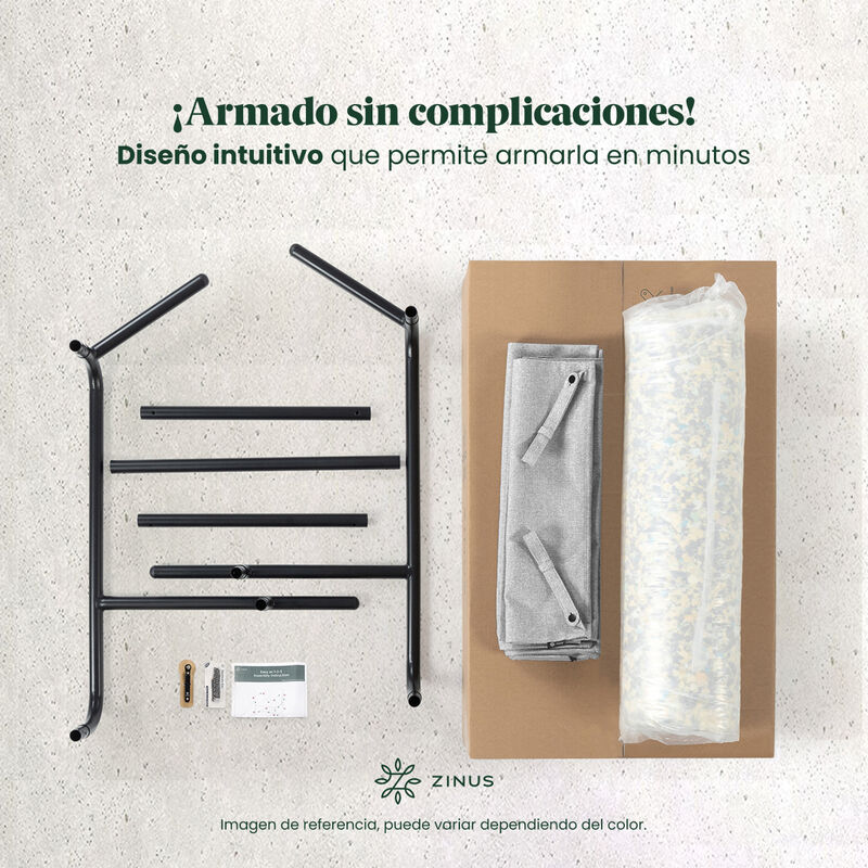 Zinus | Silla De Metal Zinus Ada Con Cojines De... image number null