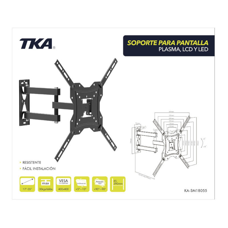 Soporte Tv TKA KA-SM18055 Vesa Max 400x400-30kg... image number null