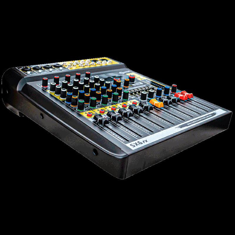 Mezcladora Sx6fx Melo 4 canales 1 est&eacute;reo c/ ef... image number null