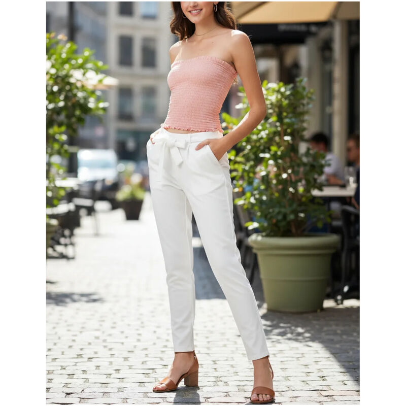 Pantal&oacute;n Cintura Ajustable Blanco Love Tree Tal... image number null