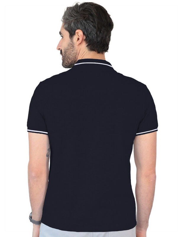 Playera Casual Cuello Con Cierre Hombre Negro R... image number null