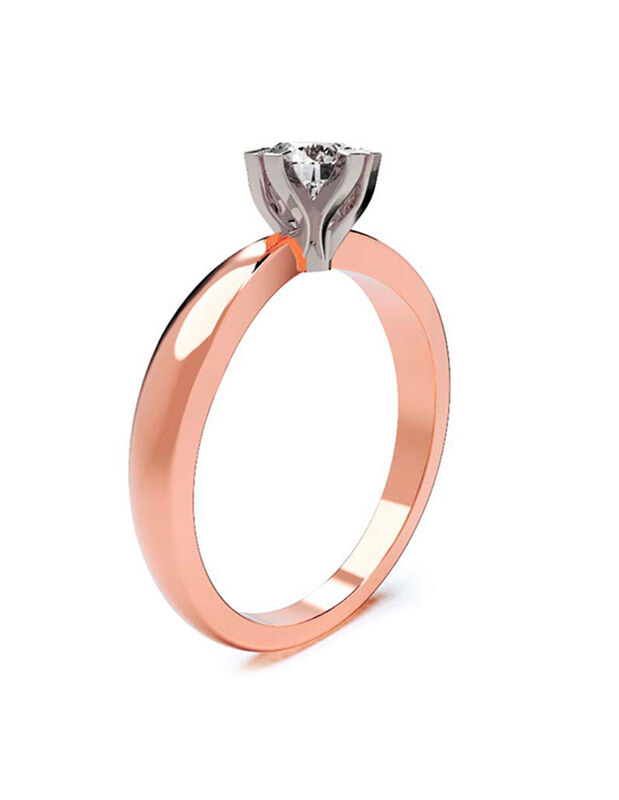 Anillo de Compromiso de 14K con Circonia Talla ... image number null