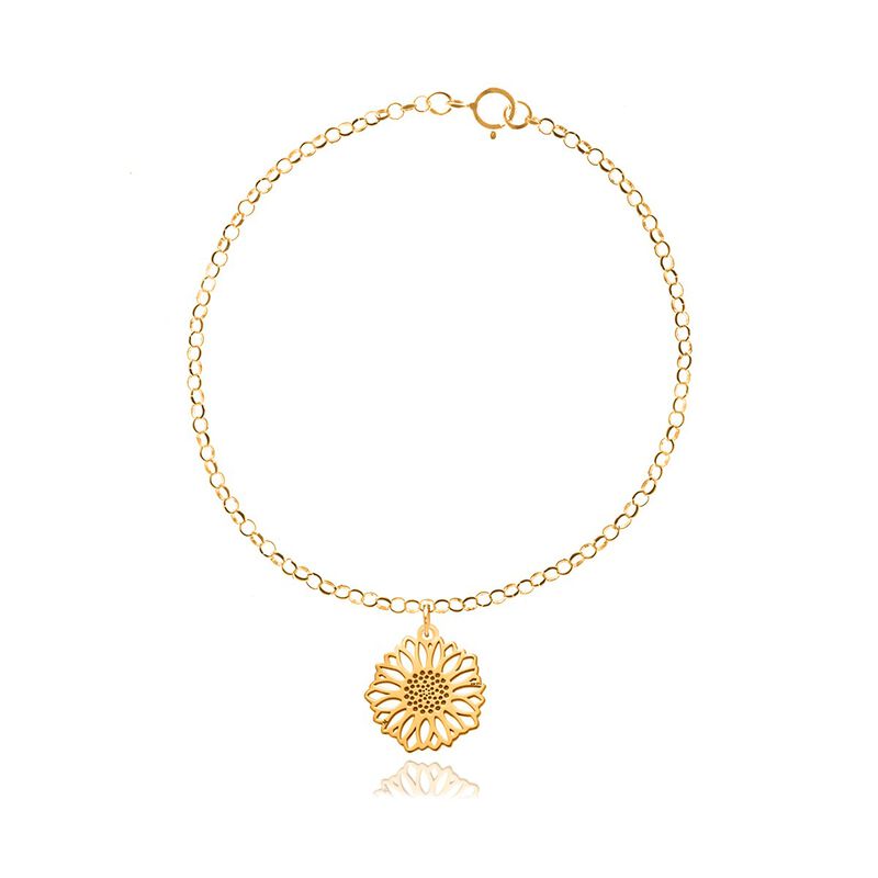 Set de Dije Pulsera Anillo y Aretes de Girasol image number null