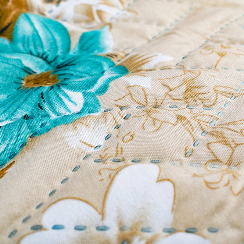 Juego de Colcha Matrimonial Queen Size Turquesa image number null