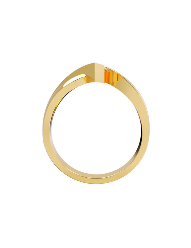 Anillo de Compromiso en Oro de 10K con Circonia... image number null