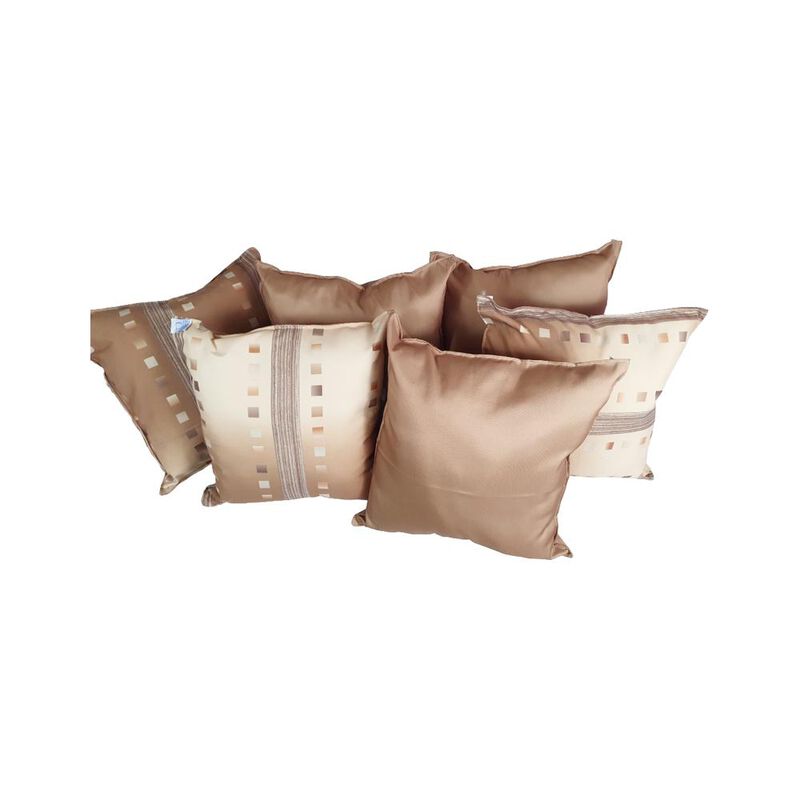 Set 6 Cojines Decorativos 3 Decorados 3 Lisos C... image number null