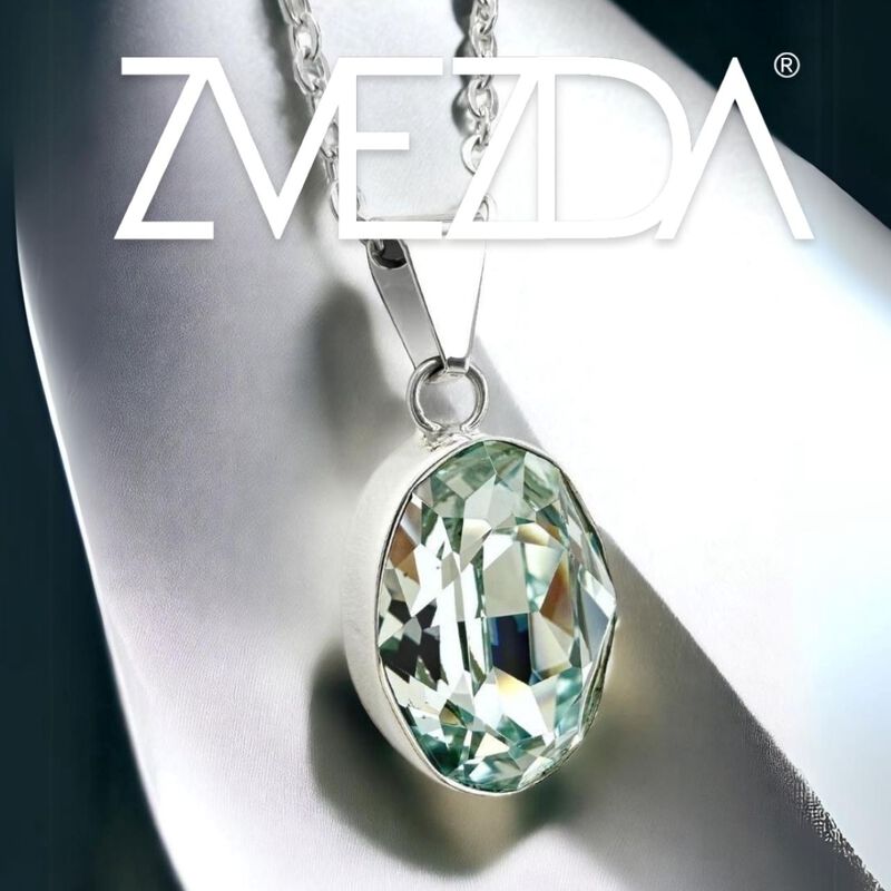 Collar y aretes Oval verde claro con plata .925... image number null