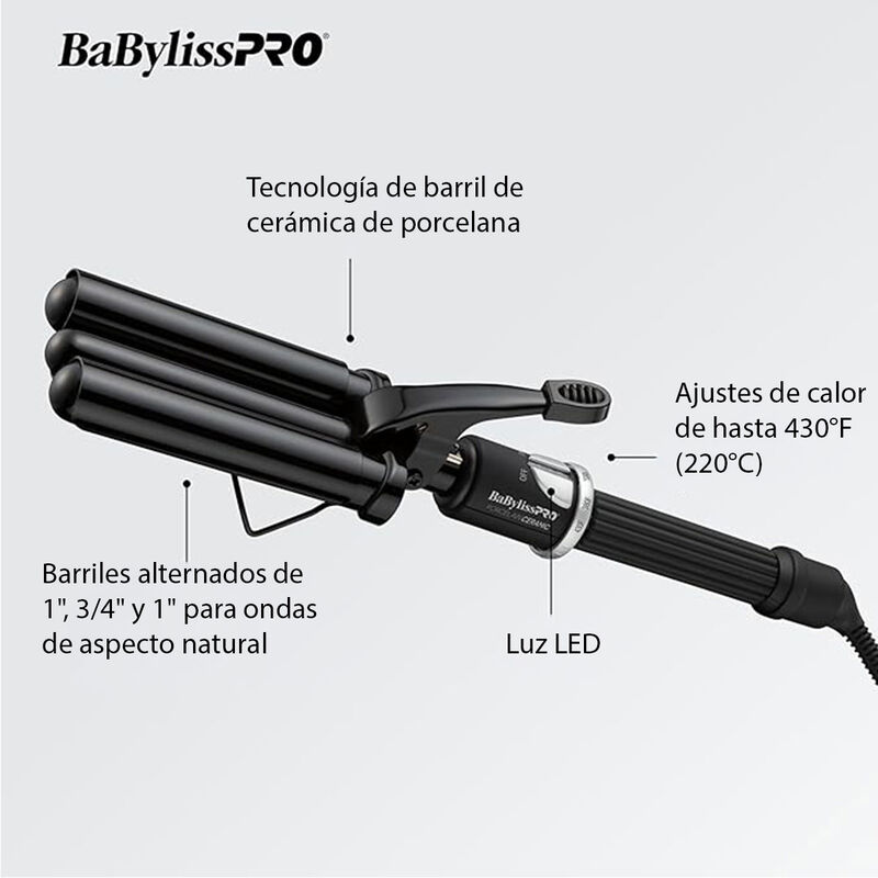 Set Babyliss Secadora Ferro Y Ondulador Porcela... image number null