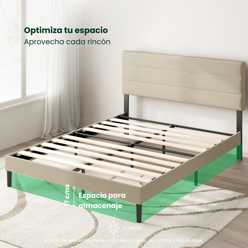 Zinus Piper | Cama Con Dise&ntilde;o En L&iacute;neas Queen S... image number null